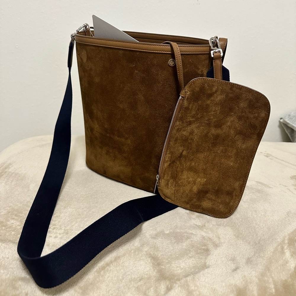 Loro Piana suade bucket bag
